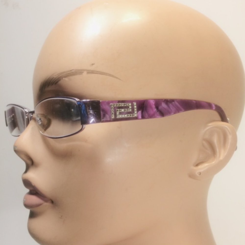 Versace Greek Key Crystal Eyeglasses Frames -Italy - Picture 3 of 13